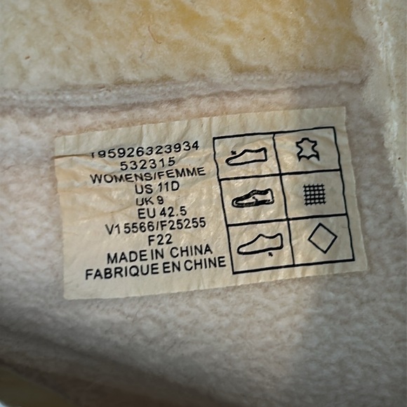 NWOT Lands End Womens Brown Leather Faux Fur Collar Ankle Boots Size 11D Wide - Picture 8 of 9